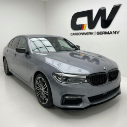 Pièces en carbone Tuning 2797 - Frontlippe Lippe Schwert Frontspoiler ABS Glanz Schwarz passend für BMW 5er G30 G31 VFL M Paket