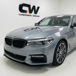 Pièces en carbone Tuning 2797 - Frontlippe Lippe Schwert Frontspoiler ABS Glanz Schwarz passend für BMW 5er G30 G31 VFL M Paket