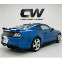 Pièces en carbone Tuning 2460 - Heckspoiler Spoiler Heck Flügel Performance 500 ABS Glanz Schwarz passend für Ford Mustang Co...