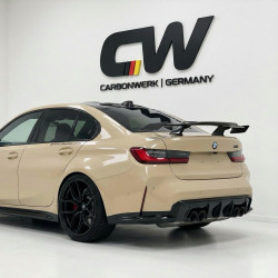 Pièces en carbone Tuning 2465 - Heckflügel Flügel Spoiler Heck ABS Glanz Schwarz Performance passend für BMW M4 G82 G22 4er