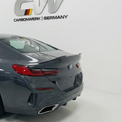 Carbonteile Tuning 2418 - Heckspoiler Lippe Spoiler Highkick schwarz glänzend passend für BMW 8er G16 Gran Coupe