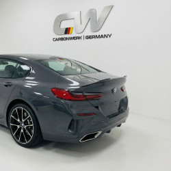 Carbonteile Tuning 2418 - Heckspoiler Lippe Spoiler Highkick schwarz glänzend passend für BMW 8er G16 Gran Coupe
