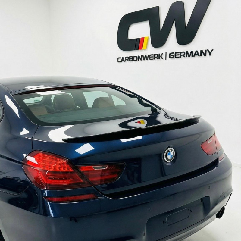 Pièces en carbone Tuning 1957 - Heckspoiler Lippe Spoiler Highkick schwarz glänzend passend für BMW 6er F06 F13 + M6