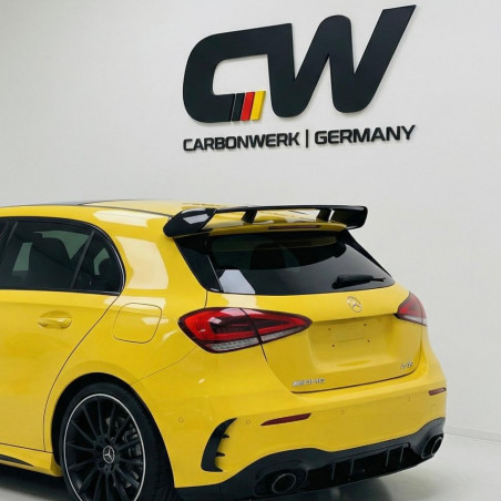 Carbonteile Tuning 2447 - Heckspoiler Heck Flügel Spoiler Race ABS Glanz Schwarz passend für Mercedes Benz A W177 auch AMG