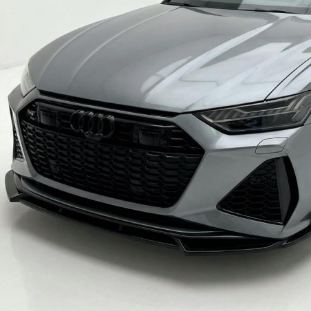 Carbonteile Tuning 1911 - Frontlippe Spoiler Lippe Schwert ABS schwarz glänzend passend für Audi RS6 + RS7 C8 ab 2019