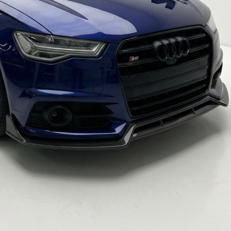 Pièces en carbone Tuning Frontlippe Spoiler Schwert Carbon passend für AUDI A6 Sline C7 4G + S6 Facelift - 3000