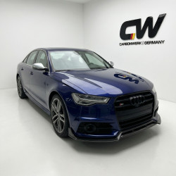 Pièces en carbone Tuning Frontlippe Spoiler Schwert Carbon passend für AUDI A6 Sline C7 4G + S6 Facelift - 3000