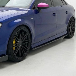 Carbonteile Tuning 2337 - Sieskirts Seitenschwelleransätze Carbon passend für AUDI A3 Sline + S3 Limousine