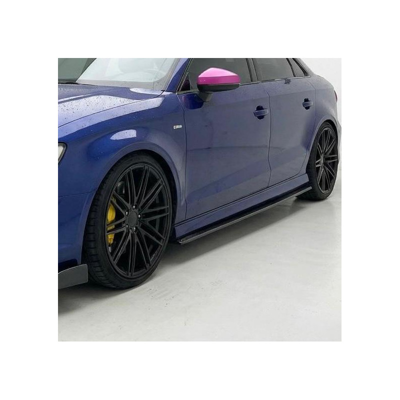 Carbonteile Tuning 2337 - Sieskirts Seitenschwelleransätze Carbon passend für AUDI A3 Sline + S3 Limousine