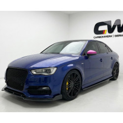 Carbonteile Tuning 2337 - Sieskirts Seitenschwelleransätze Carbon passend für AUDI A3 Sline + S3 Limousine