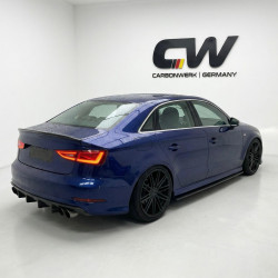 Carbonteile Tuning 2337 - Sieskirts Seitenschwelleransätze Carbon passend für AUDI A3 Sline + S3 Limousine