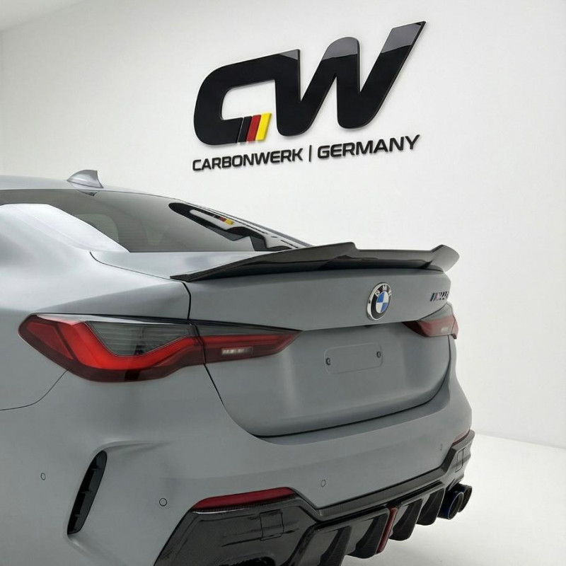 Carbonteile Tuning Heckspoiler Lippe Spoiler Deep V2 schwarz glänzend passend für BMW 4er G22 + M4 G82 Coupe - 2955
