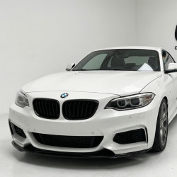 Pièces en carbone Tuning 2804 - Frontlippe Lippe Schwert Frontspoiler ABS Glanz Schwarz passend für BMW 2er F22 F23 M Paket