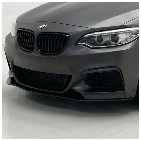 Pièces en carbone Tuning 2804 - Frontlippe Lippe Schwert Frontspoiler ABS Glanz Schwarz passend für BMW 2er F22 F23 M Paket