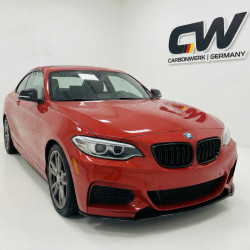 Pièces en carbone Tuning 2804 - Frontlippe Lippe Schwert Frontspoiler ABS Glanz Schwarz passend für BMW 2er F22 F23 M Paket
