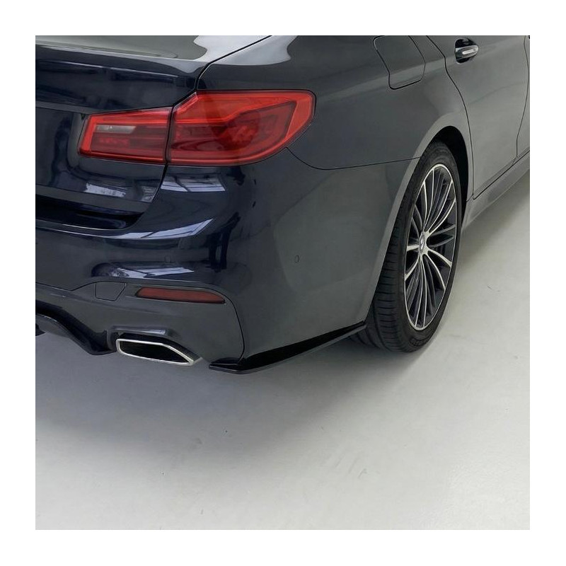 Carbonteile Tuning 2762 - Hecksplitter Heckansatz Flaps Diffusor seitlich ABS schwarz glänzend passend für BMW 5er G30 G31 M