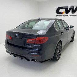 Carbonteile Tuning 2762 - Hecksplitter Heckansatz Flaps Diffusor seitlich ABS schwarz glänzend passend für BMW 5er G30 G31 M
