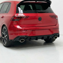 Carbonteile Tuning 2409 - Diffusor Heckdiffusor Heck Ansatz ABS Glanz Schwarz passend für Volkswagen VW Golf 8 GTI nicht R