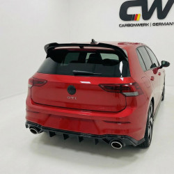 Carbonteile Tuning 2409 - Diffusor Heckdiffusor Heck Ansatz ABS Glanz Schwarz passend für Volkswagen VW Golf 8 GTI nicht R