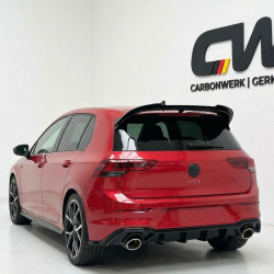 Carbonteile Tuning Heckspoiler Lippe Spoiler Flaps Aufsatz ABS Glanz Schwarz passend für Volkswagen Golf Mk8 GTI Ckubsport - ...
