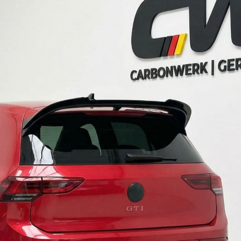 Carbonteile Tuning Heckspoiler Lippe Spoiler Flaps Aufsatz ABS Glanz Schwarz passend für Volkswagen Golf Mk8 GTI Ckubsport - ...
