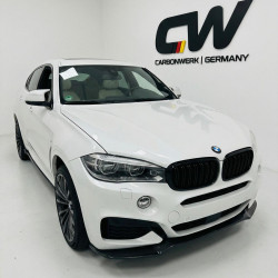Carbonteile Tuning 1915 - Frontlippe Spoiler Schwert Performance ABS schwarz glänzend passend für BMW X6 F16 mit MPaket