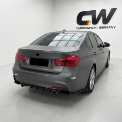 Carbonparts Tuning Hecksplitter Splitter Ansatz Heck ABS Glanz für BMW 3er F30 und F31 M Paket - 2855