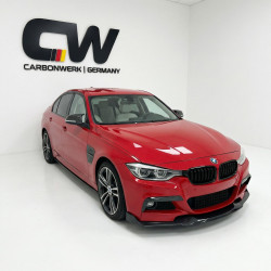 Pièces en carbone Tuning 2051 - Front Canards Splitter Flaps Ansatz ABS schwarz Glanz passend für BMW 3er F30 F31 M Paket