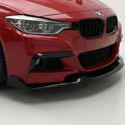Carbonteile Tuning 1694 - Frontlippe Spoiler Schwert schwarz glänzend passend für BMW 3er F30 F31 mit MPaket