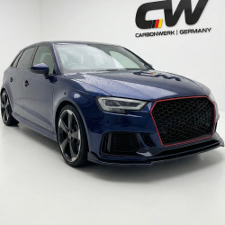 Carbonteile Tuning 1910 - Frontlippe Spoiler Lippe Schwert ABS schwarz glänzend passend für Audi RS3 8V Facelift ab 2017