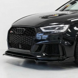 Carbonparts Tuning 1910 - Frontlippe Spoiler Lippe Schwert ABS schwarz glänzend passend für Audi RS3 8V Facelift ab 2017