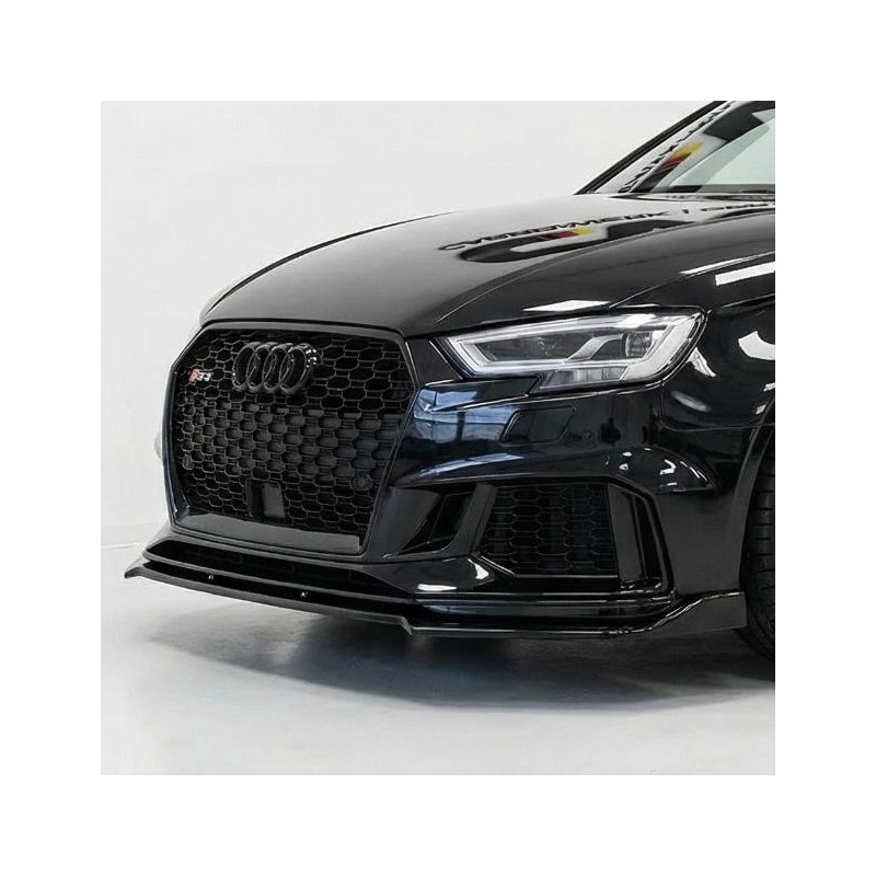 Carbonteile Tuning 1910 - Frontlippe Spoiler Lippe Schwert ABS schwarz glänzend passend für Audi RS3 8V Facelift ab 2017