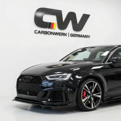 Carbonteile Tuning 1910 - Frontlippe Spoiler Lippe Schwert ABS schwarz glänzend passend für Audi RS3 8V Facelift ab 2017
