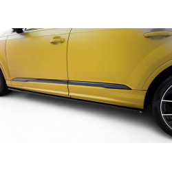 Carbonteile Tuning Seitenschwelleransatz Sideskirt Extension ABS passend für AUDI SQ7 4M + Q7 S-Line - 4142