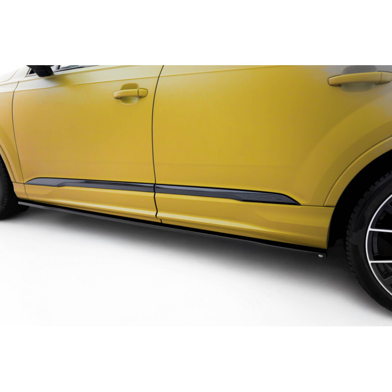 Carbonteile Tuning Seitenschwelleransatz Sideskirt Extension ABS passend für AUDI SQ7 4M + Q7 S-Line - 4142