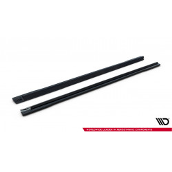 Carbonteile Tuning Seitenschwelleransatz Sideskirt Extension ABS passend für AUDI SQ7 4M + Q7 S-Line - 4142