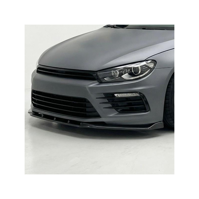 Carbonteile Tuning Frontlippe Lippe Schwert Frontspoiler Spoiler ABS Glanz Schwarz passend für Volkswagen Scirocco R MK3 Face...