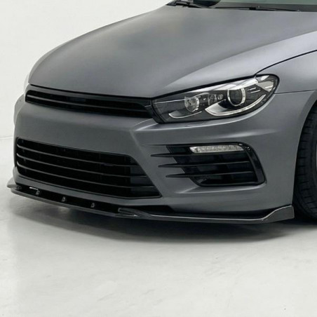 Carbonteile Tuning Frontlippe Lippe Schwert Frontspoiler Spoiler ABS Glanz Schwarz passend für Volkswagen Scirocco R MK3 Face...
