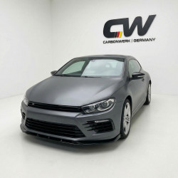 Carbonteile Tuning Frontlippe Lippe Schwert Frontspoiler Spoiler ABS Glanz Schwarz passend für Volkswagen Scirocco R MK3 Face...