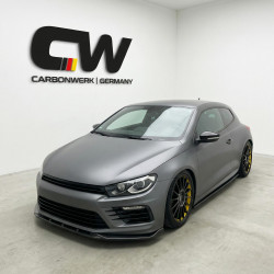 Carbonteile Tuning Frontlippe Lippe Schwert Frontspoiler Spoiler ABS Glanz Schwarz passend für Volkswagen Scirocco R MK3 Face...