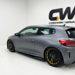 Carbonteile Tuning Sideskirts Seitenschweller Ansätze ABS schwarz glänzend passend für Volkswagen Scirocco R Mk3 Facelift 201...