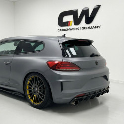 Carbonteile Tuning Diffusor Heckdiffusor Heck Ansatz ABS Glanz Schwarz passend für Volkswagen Scirocco R Mk3 Facelift 2014-20...