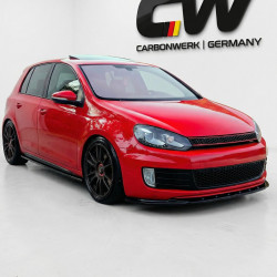 Carbonteile Tuning Frontlippe Lippe Schwert Frontspoiler Spoiler ABS Glanz Schwarz passend für Volkswagen Golf Mk6 GTI 2008-2...