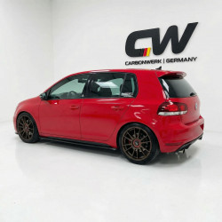 Carbonteile Tuning Sideskirts Seitenschweller Ansätze ABS schwarz glänzend passend für Volkswagen Volkswagen Golf Mk6 GTI GTD...