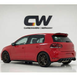 Carbonparts Tuning Diffusor Heckdiffusor Heck Ansatz 3-tlg. ABS Glanz Schwarz passend für Volkswagen Golf Mk6 GTI 2008-2012 -...