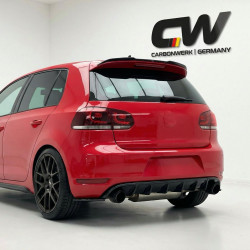 Carbonparts Tuning Diffusor Heckdiffusor Heck Ansatz 3-tlg. ABS Glanz Schwarz passend für Volkswagen Golf Mk6 GTI 2008-2012 -...