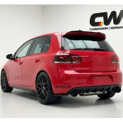 Carbonparts Tuning Diffusor Heckdiffusor Heck Ansatz 3-tlg. ABS Glanz Schwarz passend für Volkswagen Golf Mk6 GTI 2008-2012 -...