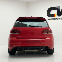 Carbonteile Tuning Heckspoiler Lippe Spoiler Flaps Aufsatz ABS Glanz Schwarz passend für Volkswagen Golf Mk6 GTI / R 2008-201...