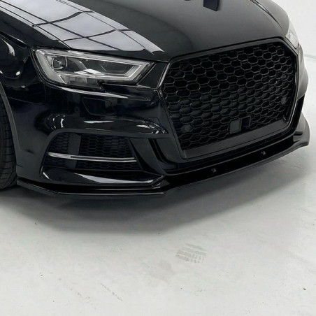 Carbonteile Tuning Frontlippe Lippe Schwert Frontspoiler Spoiler ABS Glanz Schwarz passend für AUDI S3 Limousine 8V 2016-2020...