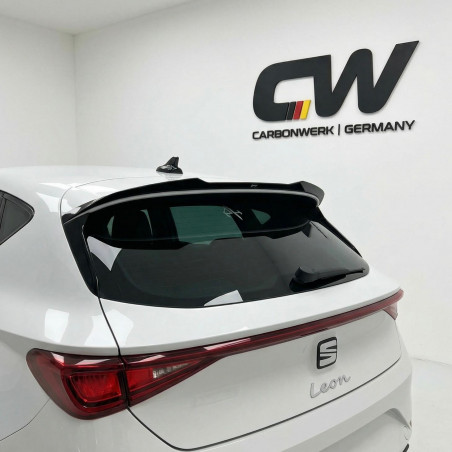 Carbonteile Tuning Heckspoiler Spoiler Dachspoiler Ansatz ABS Glanz Schwarz passend für Cupra Leon 2020+